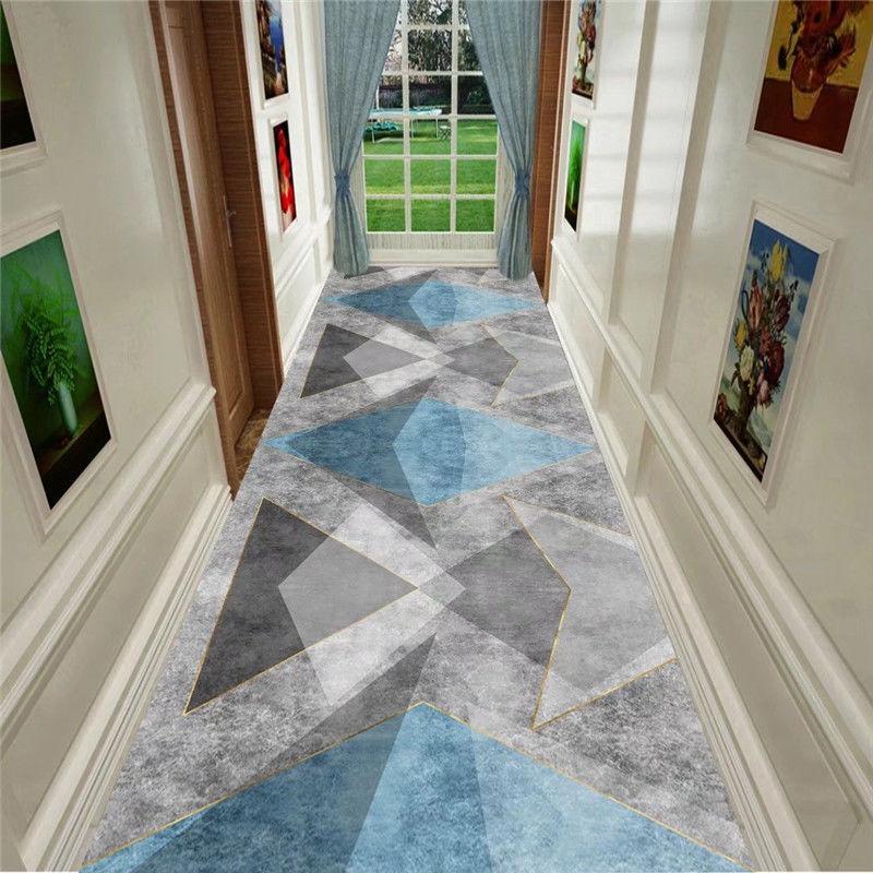 Modern Design Aisle Carpet Long Runner Hotel Entrance Hallway Corridor Stair Non Slip Mat Bedroom Bedside Rugs for Living Room