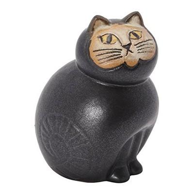Lisa Larson Cat Mia Black Mini Ceramic Figurine Japan FS