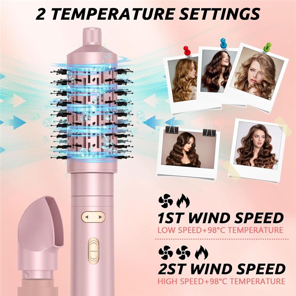 3-In-1 Curling Comb And Heated Brush, 200 Million Negative Ions Hair Styling Tool, Hair Set Including 38/50mm Hot Brushes And A Hair Dryer