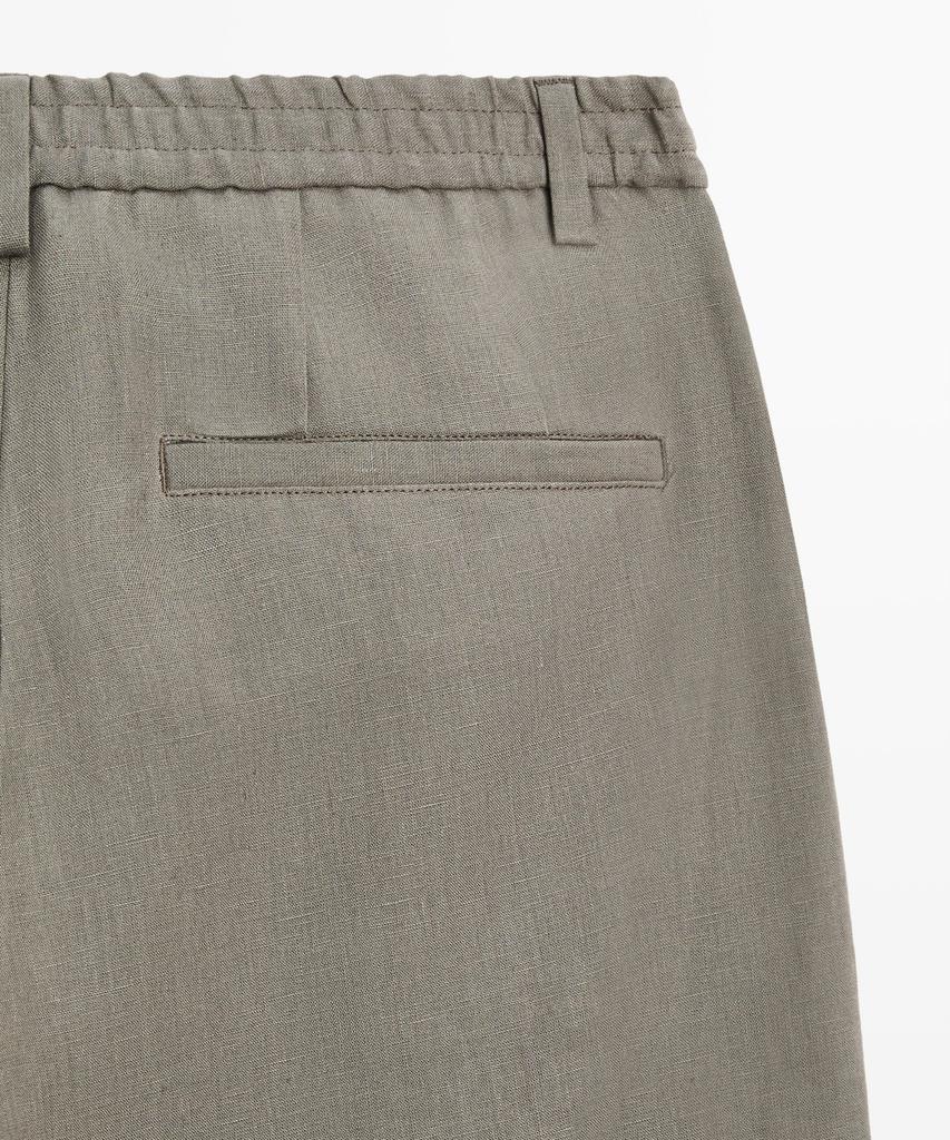 Masimodutti 100% Linen Straight Fit Pants