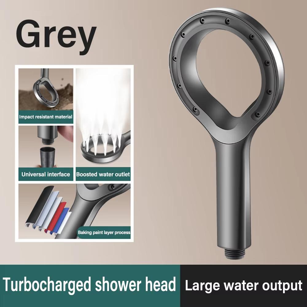 

Однорежимная лейка для душа Спа Высокое давление Массаж Большая панель Бустер Смеситель Аксессуары для смесителя для ванной комнаты Инструменты для ванной комнаты серый