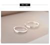 925 Pure Silver Opening Ring Geometrical Ling Face Men and Women's Rings Korean Pure Silver Ornaments