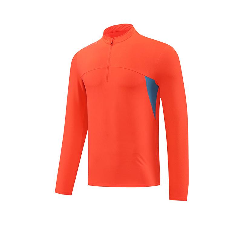 

Мужской быстросохнущий фитнес-костюм на молнии до половины для бега на открытом воздухе - с длинными рукавами, осень/зима XXXL