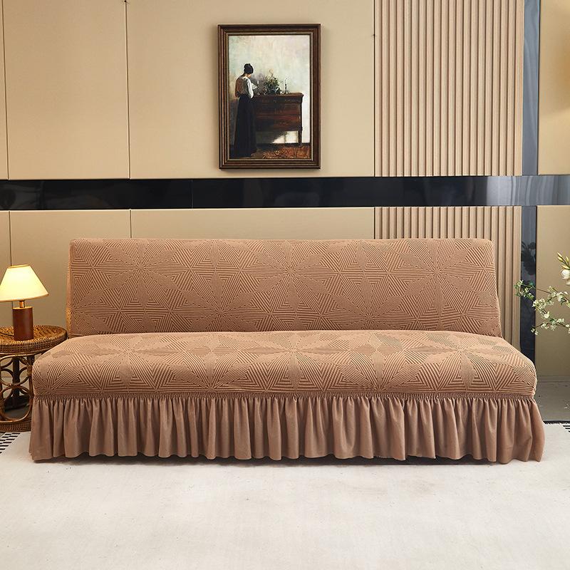 

Thickened Jacquard Skirt Sofa Bed Cover Streamer Armless Sofa Cover All-Inclusive Swastika Cover Cover Large 190-220cm