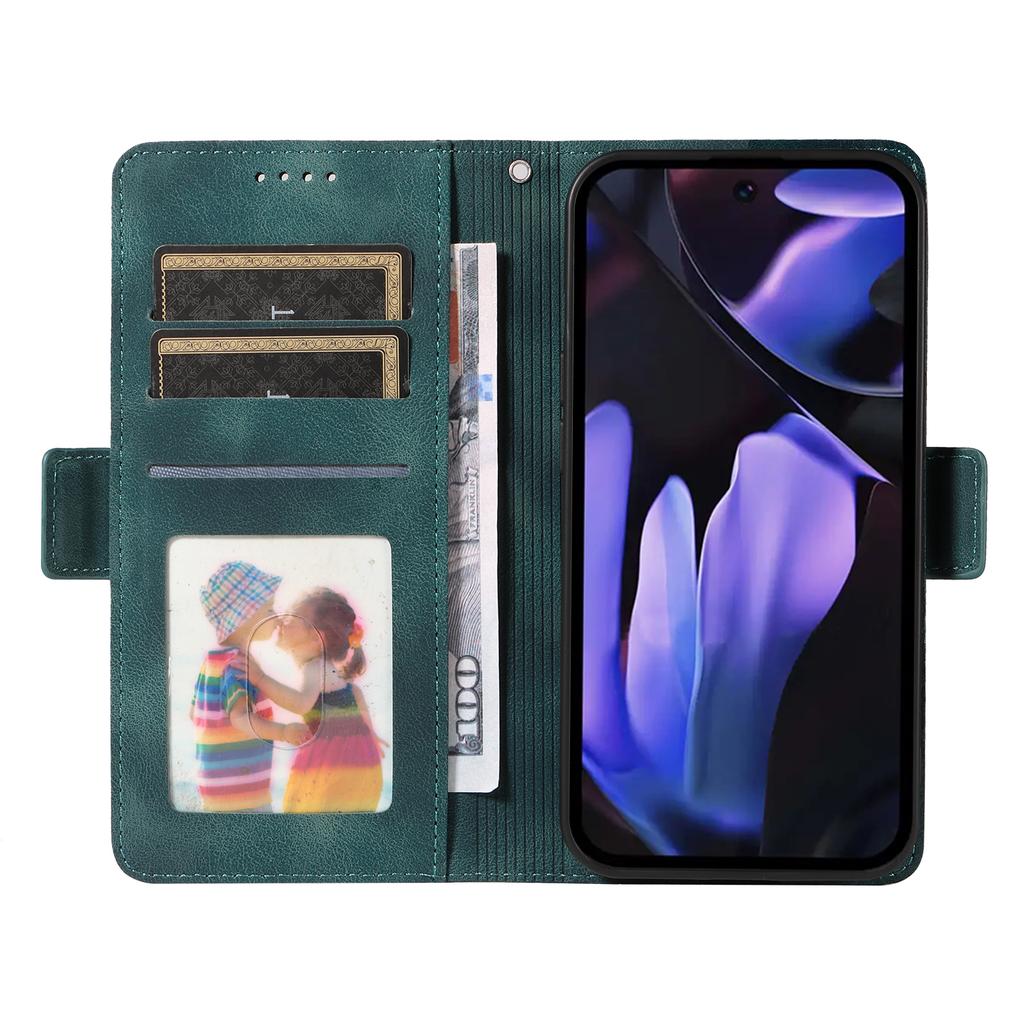 Für Google Pixel 9a Hülle PU Leder Handyhülle Rhombus Sternenmuster Geprägt