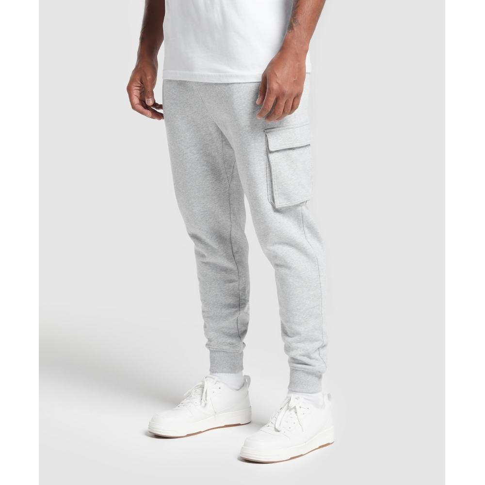 

Джоггеры-карго GYMSHARK Crest Light Grey Marl A5A8Y GCHR