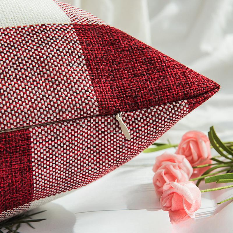 Plaid Pillow Cover Home Pillow Cover Car Cushion Ins Scandinavian Sofa Cushion