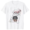 Short Sleeve Casual Ladies Fashion Female Graphic Tee Women French Bulldog Coffee Funny Clothing Summer T Clothing T-shirts