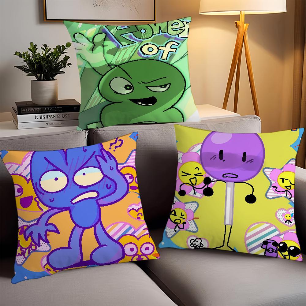 Cartoon Cute B-Bfdi Pillow Case Office Cushions Suitable For Sofa Car Bedroom Decorative Cushion Cover