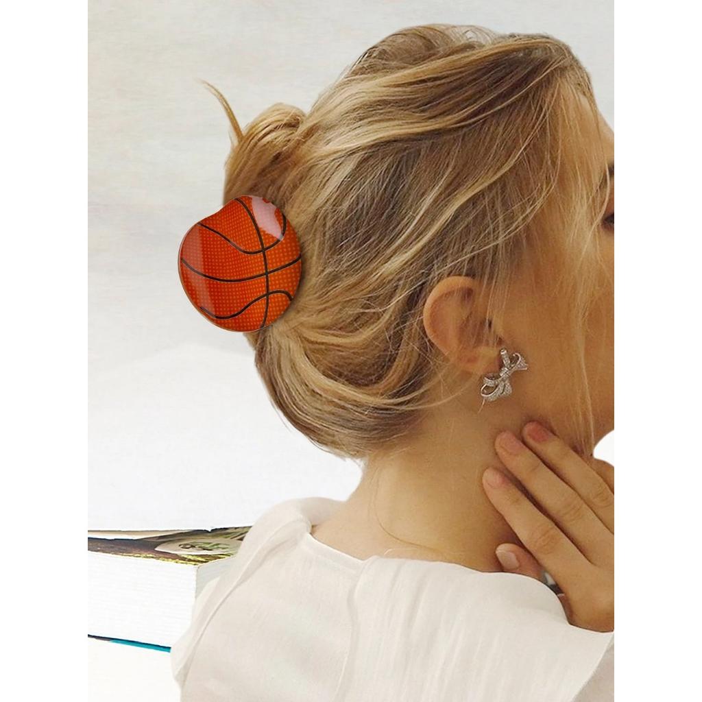 1 Basketball football Rugby series acrylic grab clip collection Sweet Cool Shark clip personality simple back head hair grab