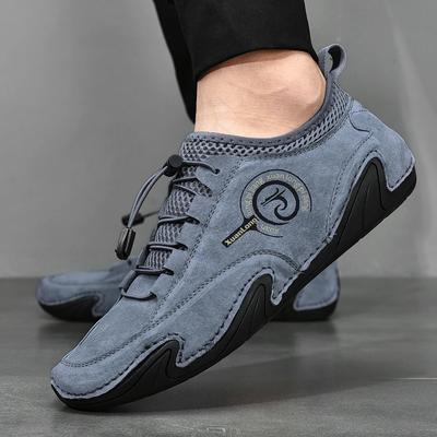 Men Leather Casual Shoes 2024 New In Fashion Outdoor Sneakers Handmade High Quality Loafers Shoes Luxury Man Soft Sole Shoes