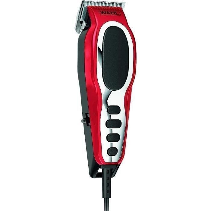 WAHL Close Cut Pro Hair Clipper - Self-sharpening Blade - 6 Combs - Red
