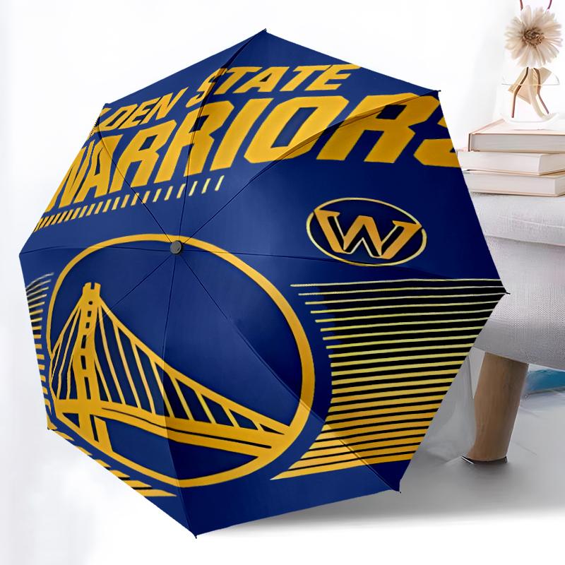 Printed Golden State Warriors logo Folding Umbrella,Outdoor,Leisure,And Travel Umbrella,Durable Umbrella Fabric,Birthday And Holiday Gift
