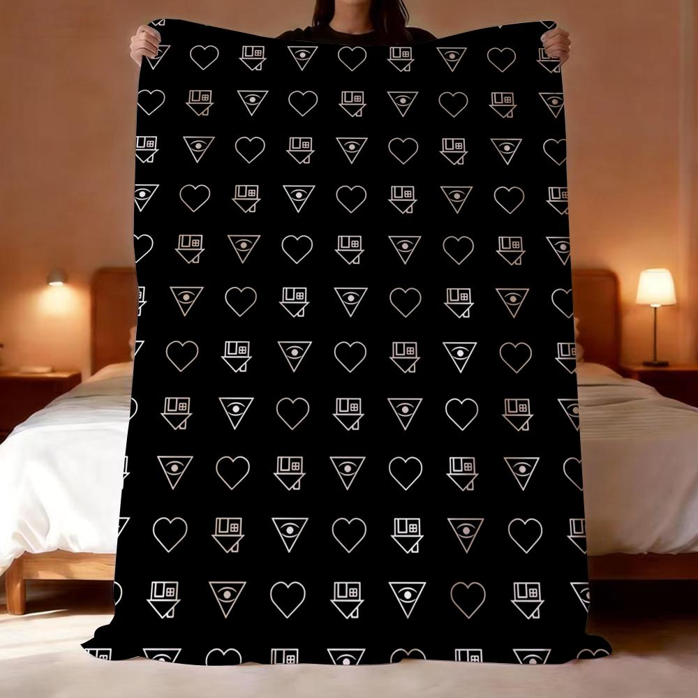 The-Neighbourhood Singer Art Throw Lightweight 240g Flannel Blanket Soft Skin-friendly for Summer Cooling 75X95CM