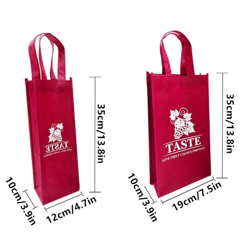 Non-woven Champagne Beer Waterproof Gift Bag Color Single/Double Branch Bottle Red Wine Bottle Hand Handle Packaging Pouches