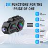 IPX6 Motorcycle Bluetooth 5.3 Intercom 1080P Dashcam 120° Camera 50H Battery