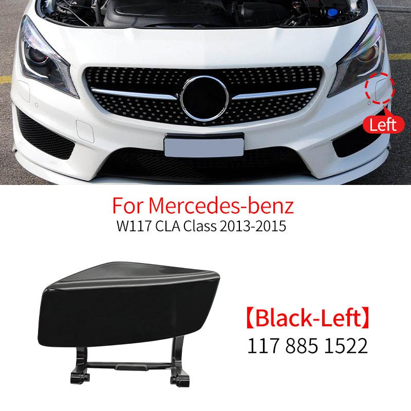 For Mercedes W117 Front Bumper Headlight Washer Spray Cover Cap Black White For Benz GLA Class CLA200 CLA220 CLA260 2013-2015