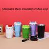 New Solid Color Thermal Insulation Water Cup Coffee Cup with Lifting Rope, Direct Drinking Water Cup for Outdoor Travel