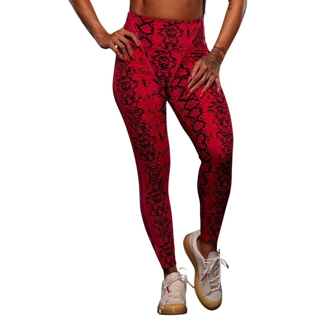 Adidas Ivy Park Allover Comfortable Printed Leggings Women Leggings Red Black HH9822