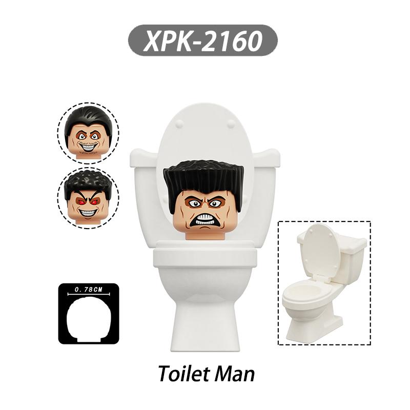 MOC Skibidi Toilet Man Vs Monitor Building Blocks The Audio and Camera Man Toys For Children Christmas Birthday Gift