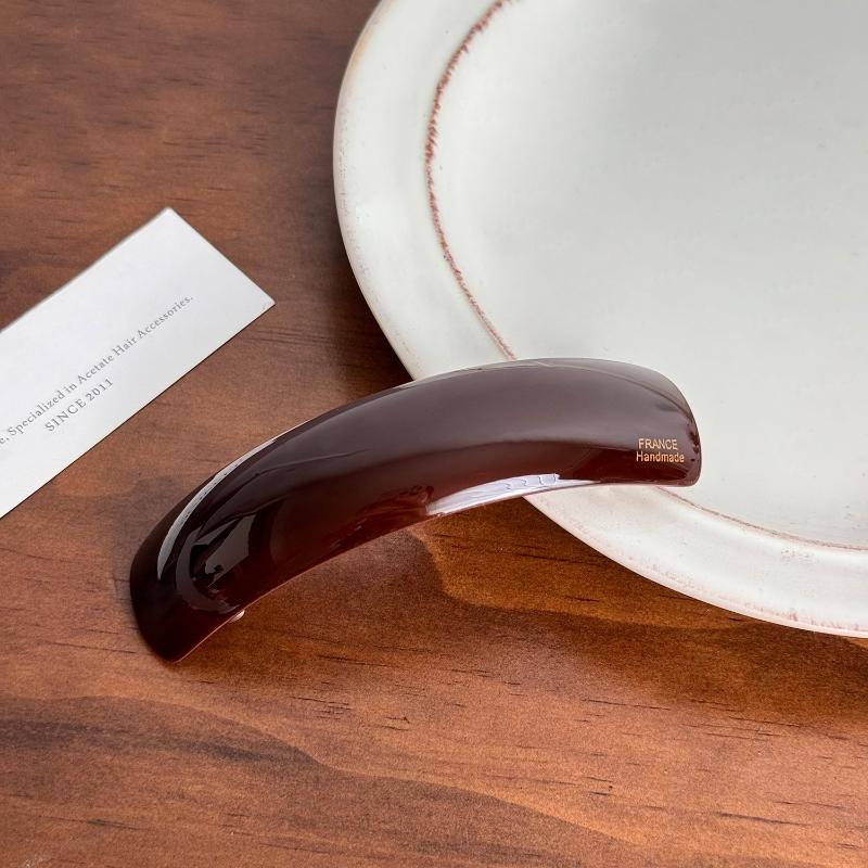 Retro New Colorful Acetate Hairpin One-word Spring Clips for Women Temperament Barrettes Lady Fashion Versatile Hair Accessories