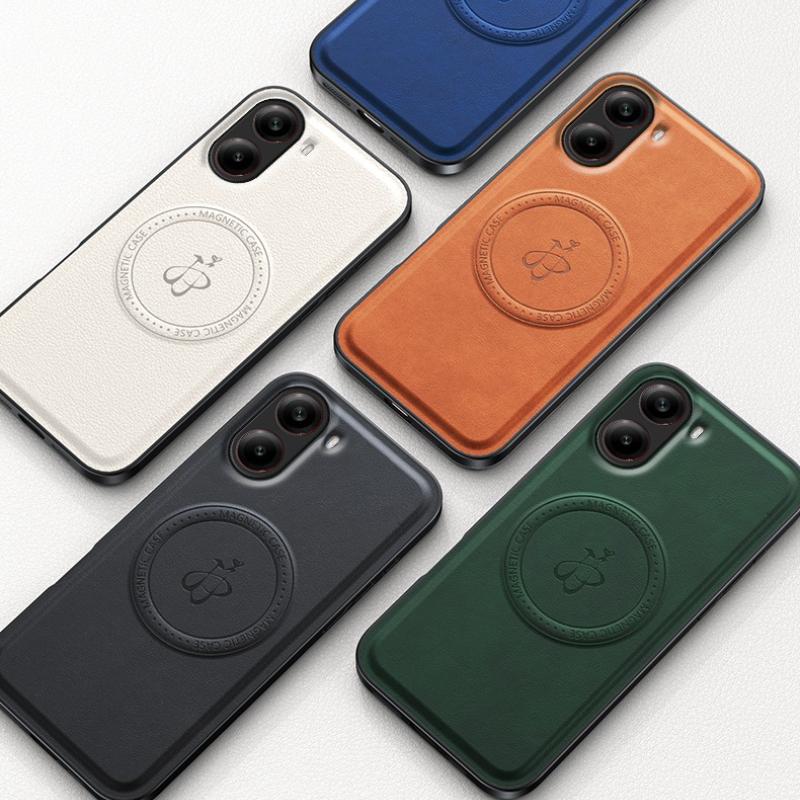 Wireless Charging Magnetic Case for Xiaomi Poco X7 Pro 5G Protective Cover PU Leather Hard Back Shell Coque Funda