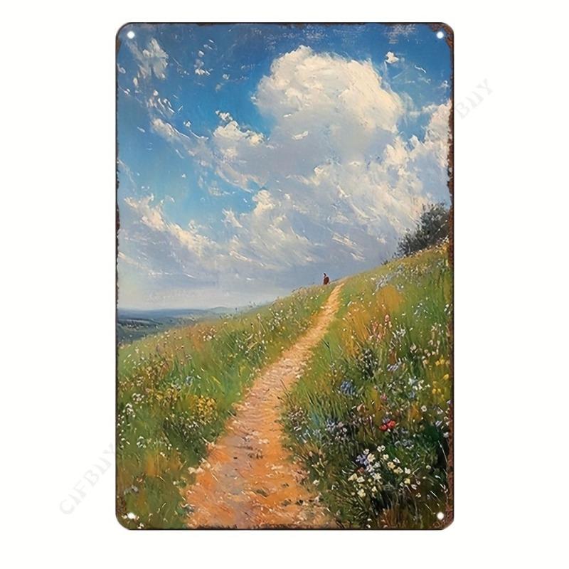 DORA Tin Sign Landscape Metal Poster Sign Nature Wall Art Decor 20x30cm（7.8x11.8inch）