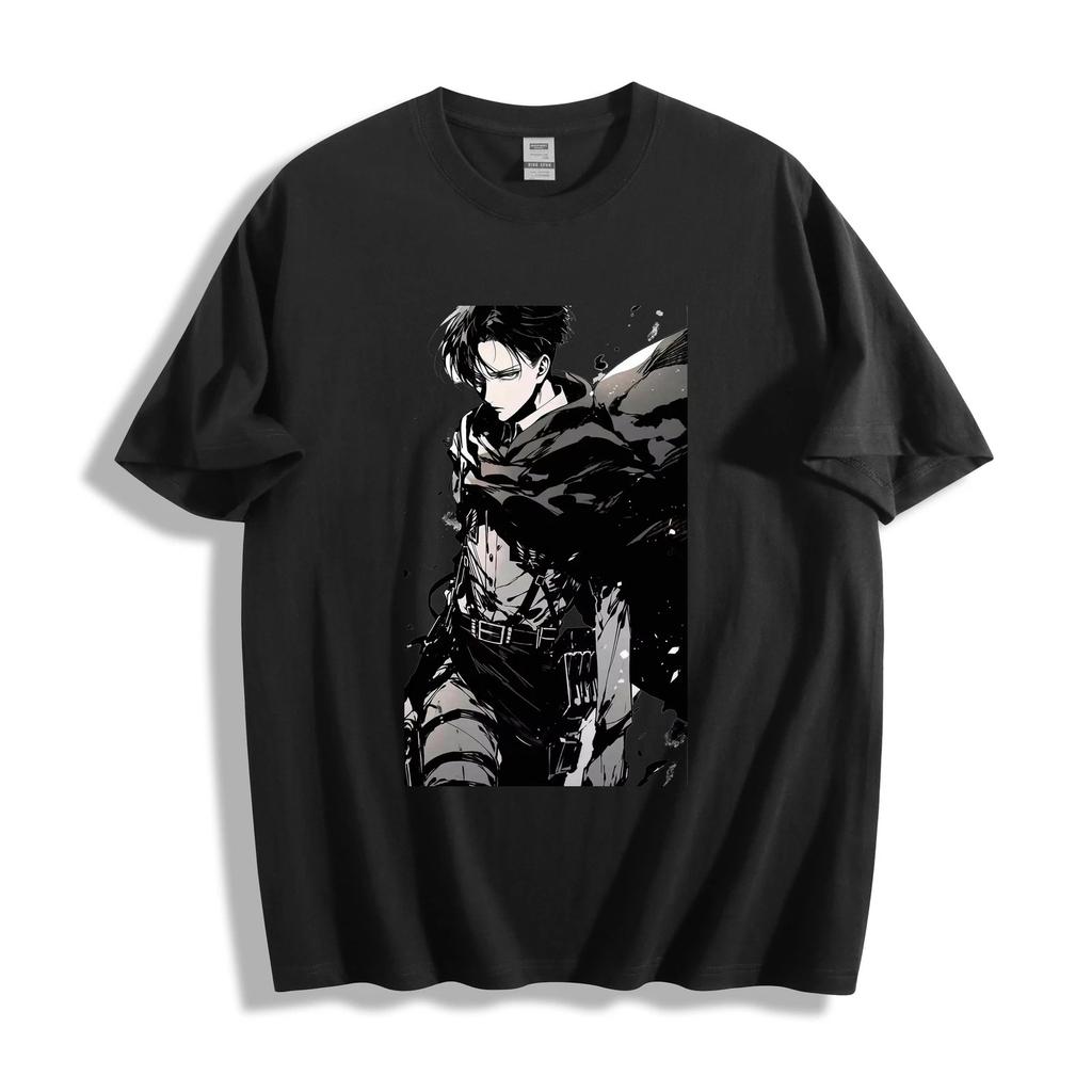 Attack on Titan Levi Ackerman & White T-Shirt - Corps Stoic Design Unisex Tee