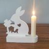 Silicone Molds Rabbit Candle Holder Resins Molds DIY Flame Candlesticks Mould