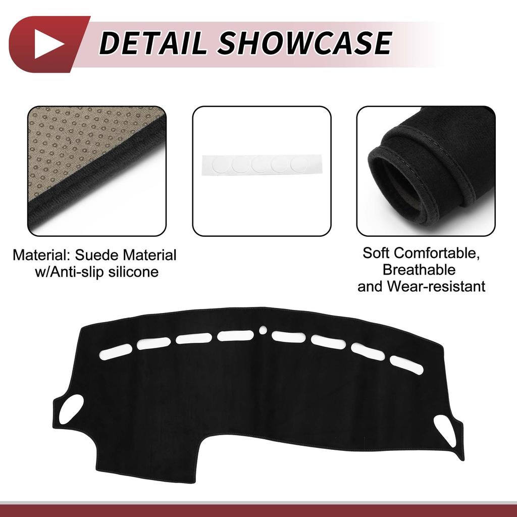 HEROFFIX Dashboard Mat for Volvo V40 MB Series 2013 Interior Dashboard Cover with Sun and Scratch Protection Black Set Custom Parts and Accessories