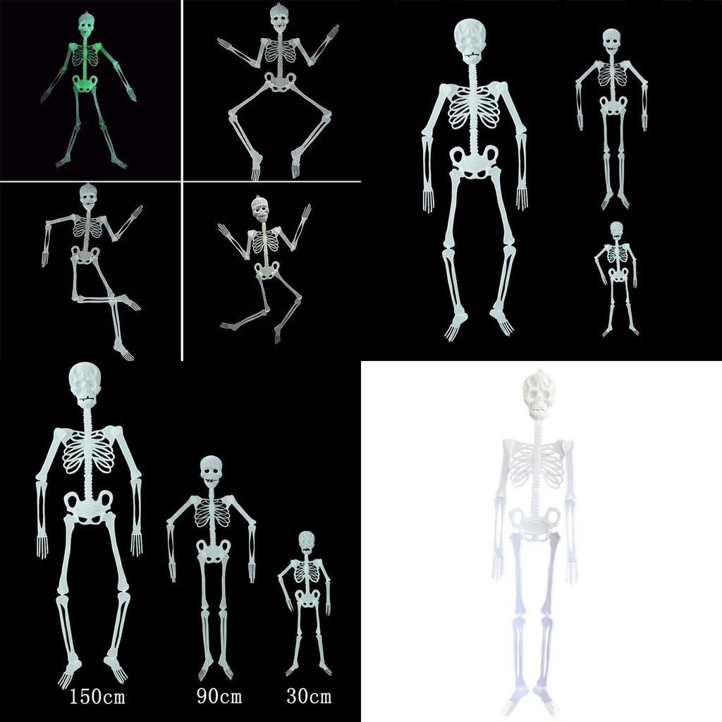 Strašidelná Halloween rekvizita Svítící závěsná lidská kostra Venkovní párty dekorace