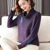 Women's Large Neckline Turtleneck Sweater Autumn Winter Thickened Loose Pullover Knit Jumper