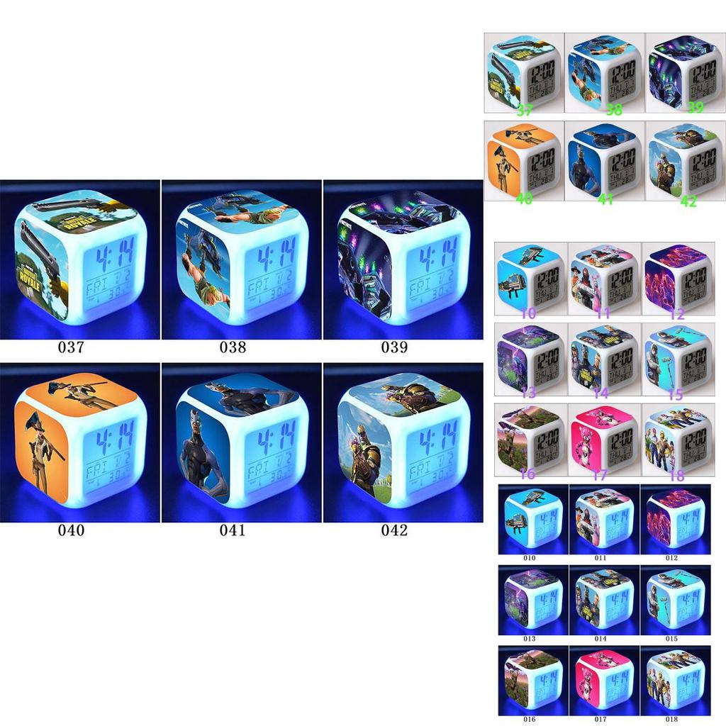 Multifunction 7color Fortnite Digital Alarm Clock Led Watch Clock Alarm