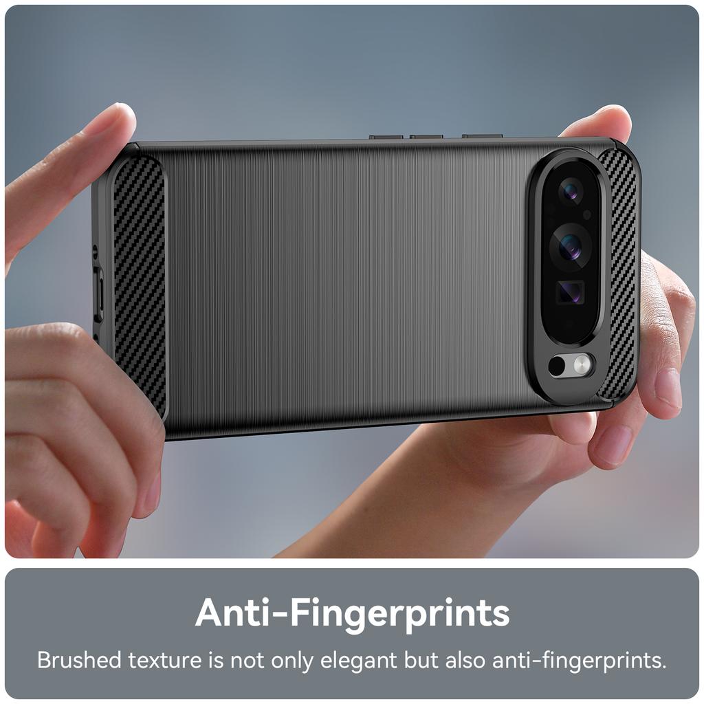 For Google Pixel 9 Pro XL TPU Case Carbon Fiber Texture Mobile Phone Cover