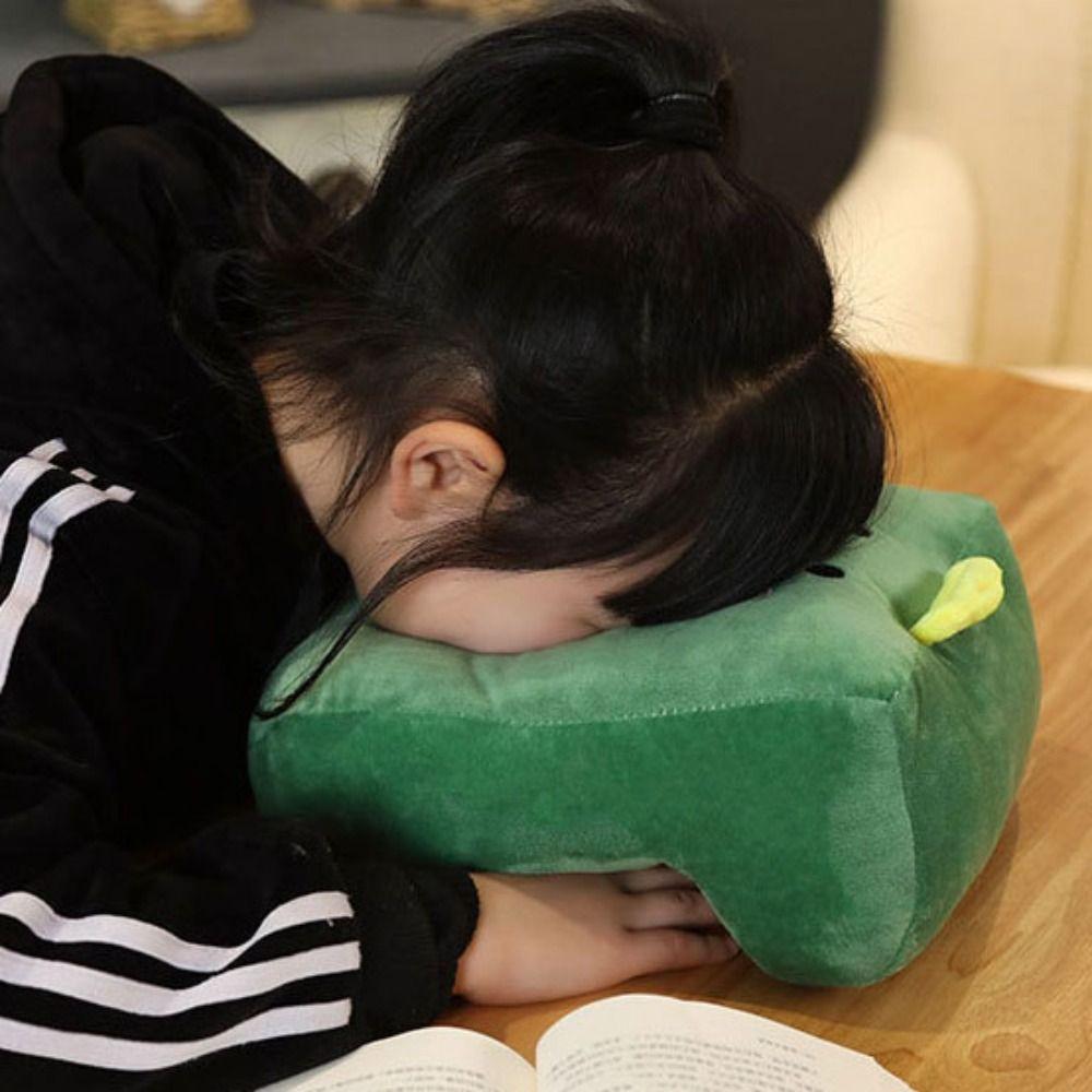 Hollow Hole Plush Nap Pillow Cartoon Neck Support Nap Accessories Sleeping Pillow Students