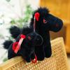 Gift Pony Stuffed Animal Toy Black Horse New Year Mascot Horse Cute Horse Plush Doll  Festival