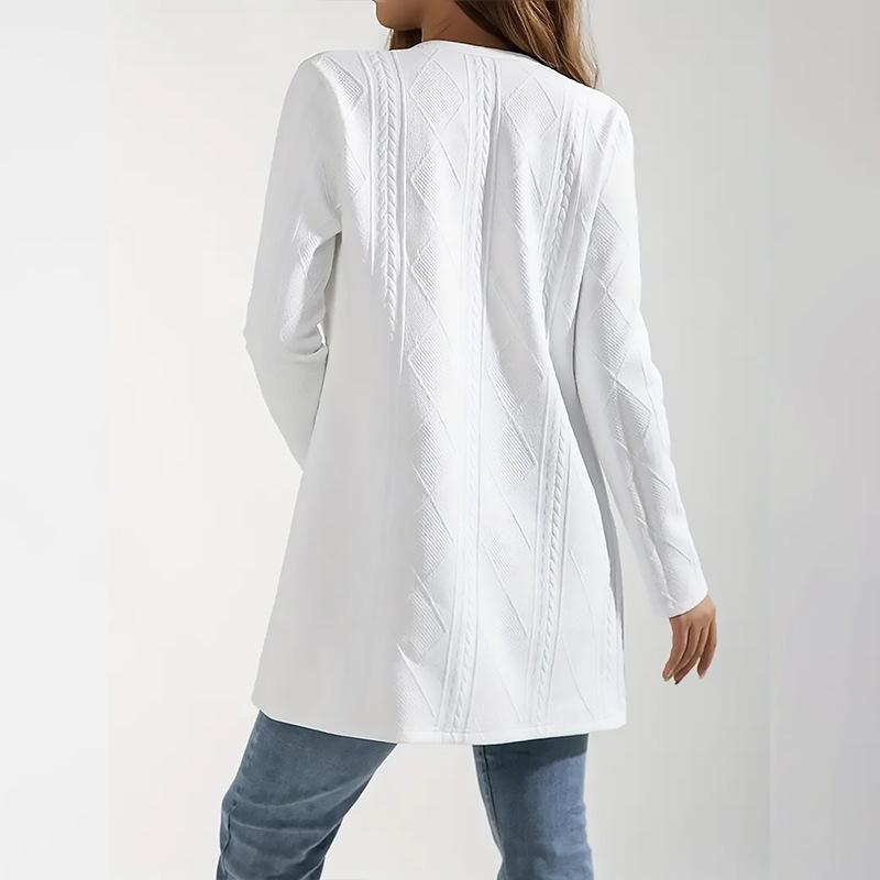 Autumn Women's Simple Fashion Twisted Cardigan Long Sleeve Jacket