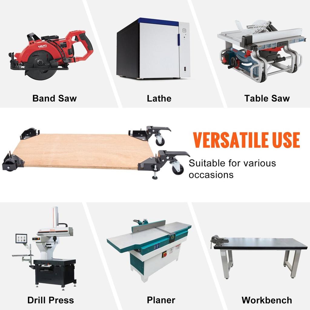 Mobile Base Heavy Duty Universal Stand 400 Lbs Capacity For Tools Machines