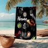 Custom Name Ultra-Soft Beach Towel with Truck Theme,Ideal for Pool - Camping, Diving - Perfect Travel Essential, Vibrant Beach Towel.