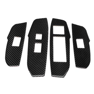 4 Stück Auto Kohlefaser Fensterheberschalter Blende Zieraufkleber Passend für Lexus NX 200 200t 300h 14 19