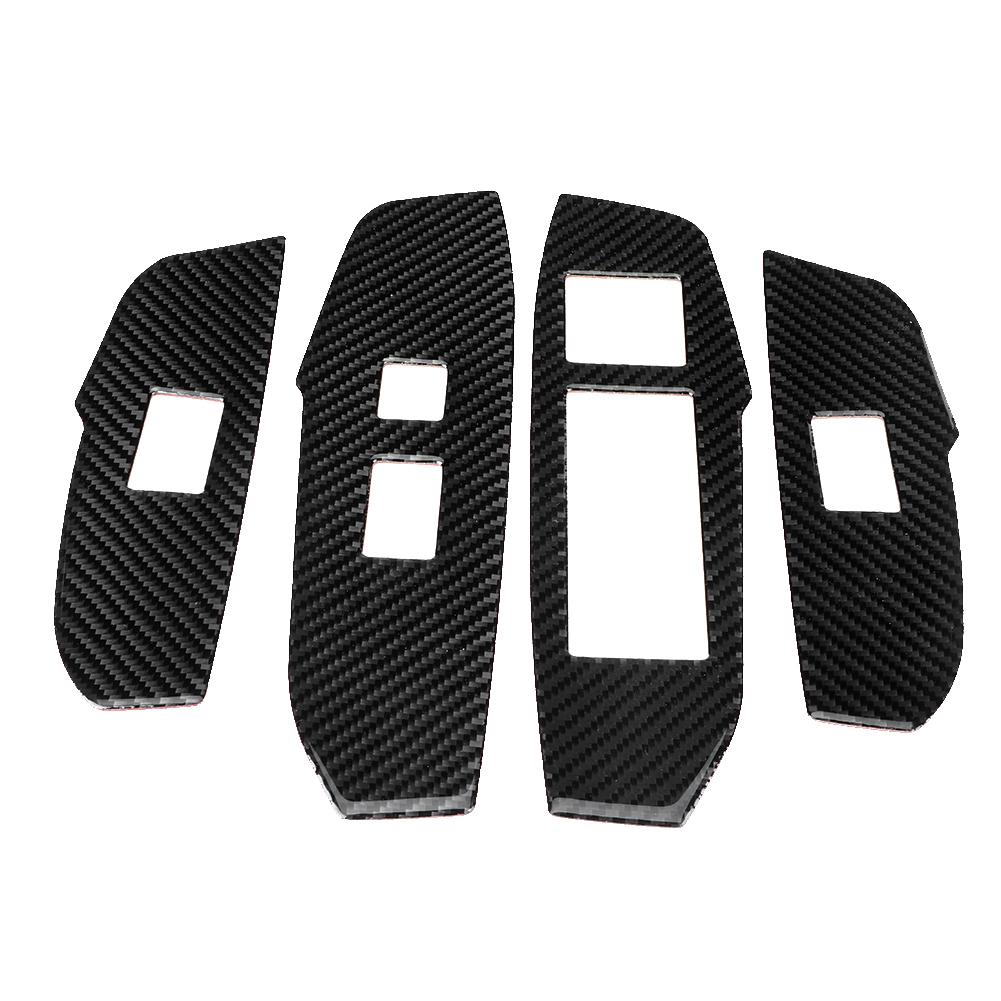 4Pcs Car Carbon Fiber Window Switch Panel Cover Decorative Sticker Fit for Lexus NX 200 200t 300h 14 19