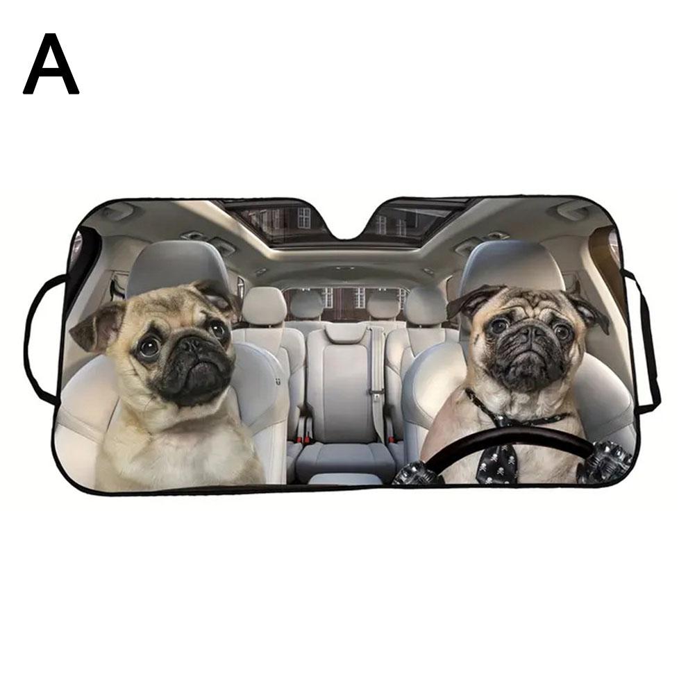 Car Sun Shade Windshield Bengal Cat Driver, Shocked Funny Cat Car Front Window Sunshades Cover, Keep Vehicle Cool UV