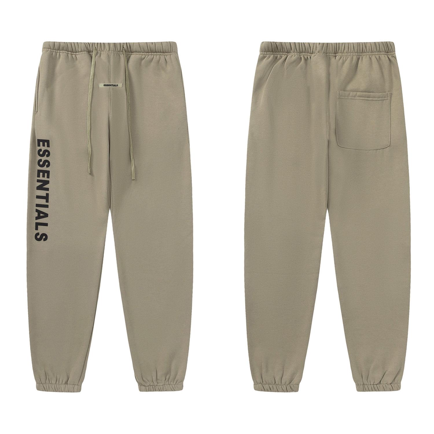 

ESSENTIALS Silicone Letters Pants Men Autumn Winter Sweatpants High Quality 100% Cotton Trousers Hip Hop Streetwear Couple Pants XL