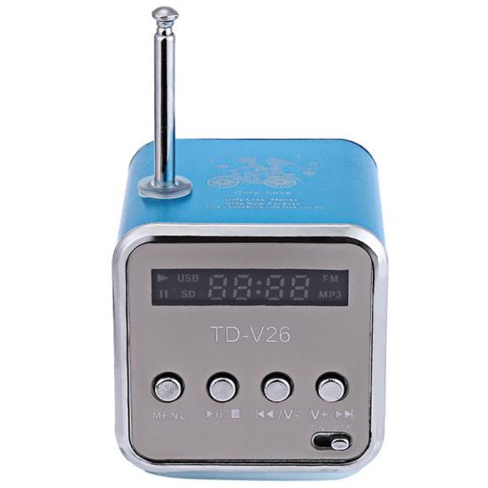 AUX TD-V26 přenosný mini FM TF zvukový stereofonní rádiový reproduktor