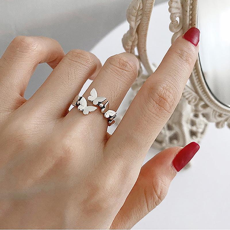 Mode Glänzende Blaue Kristall Planet Ringe Y2K Emo Mädchen Fee Exquisite Offene Finger Ring Frauen Hochzeit Party Trendy Schmuck