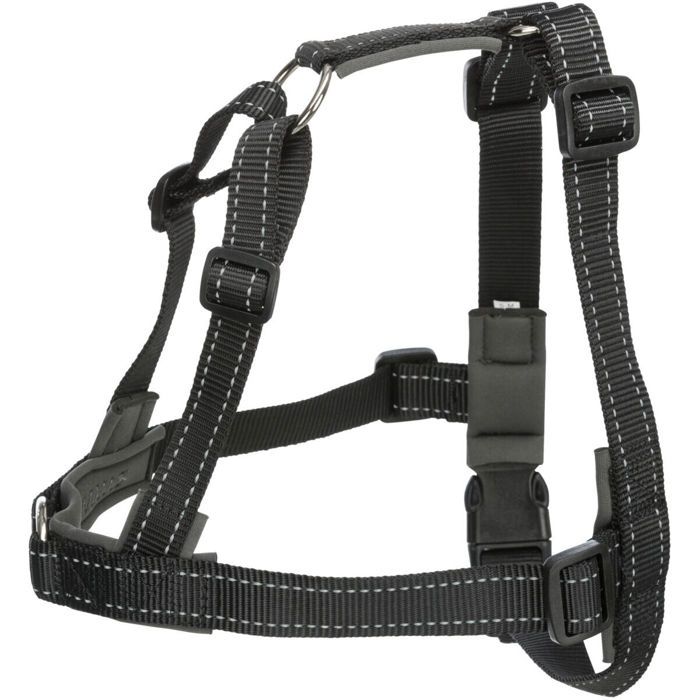 Harnais - TRIXIE - Lead'n'Walk Soft - Taille L-XL 65-105 Cm - Noir