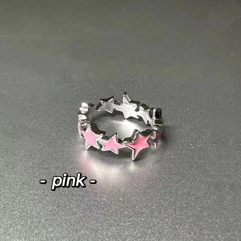 

Boho Enamel Color Finger Rings for Women Ring Hollow Adjustable Open Rings Jewelry Gift for Women