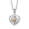 Bague Ringen 1.0ct Heart Moissanite Pendant For Women Sparkly Imitation Diamond Jewelry 925 Sterling Silver Fine Jewelry Gift