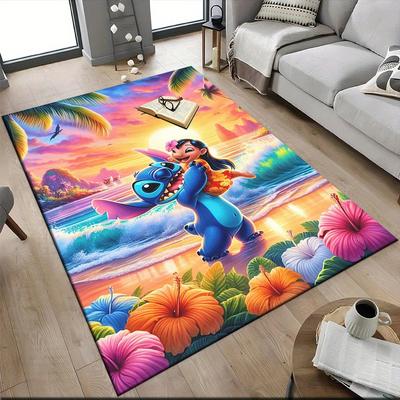 1pc Lilo-and-Stitch-(22)_01 Carpet Area Rug, Bedroom, and Playroom Durable, Stain-Resistant, and Easy To Clean, Living Room