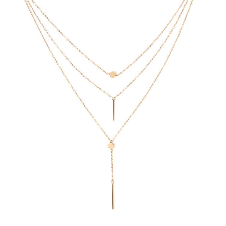 2019 новые аксессуары преувеличенные европейские и американские многослойные ожерелья, универсальные богемные блестящие цепочки на ключицы